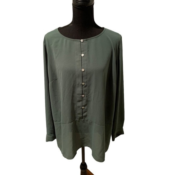 Eloquii Blouse in Green Size 16 - Picture 1 of 6